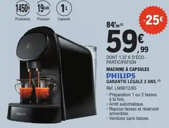 E.Leclerc Machine à capsules philips offre