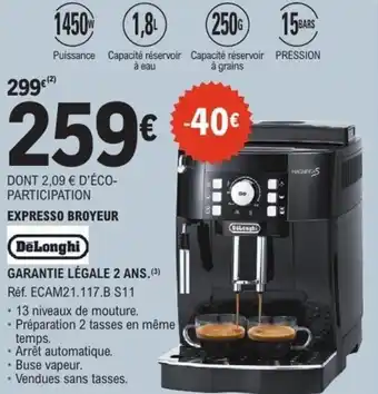 E.Leclerc Expresso broyeur offre