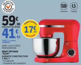 E.Leclerc Robot pâtissier elsay offre