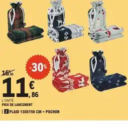 E.Leclerc Plaid + pochon offre