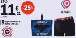 E.Leclerc Boxer homme et sa boîte cadeau offre