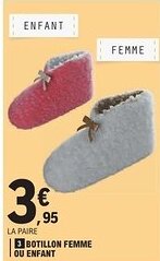 E.Leclerc 3 botillon femme ou enfant offre