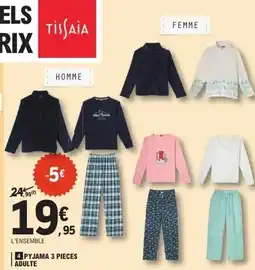 E.Leclerc Pyjama 3 pieces adulte offre
