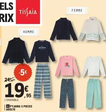 E.Leclerc Pyjama 3 pieces adulte offre