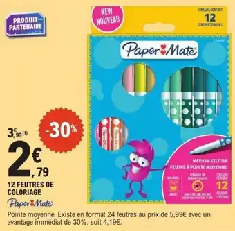 E.Leclerc 12 feutres de coloriage offre