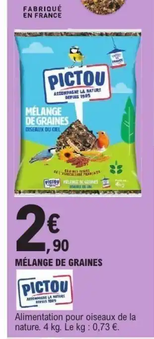 E.Leclerc Mélange de graines pictou offre