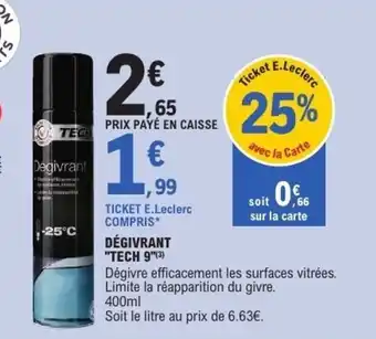 E.Leclerc Dégivrant tech 9 offre
