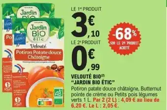 E.Leclerc Velouté bio jardin bio étic offre