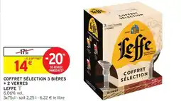 Intermarché Express Coffret sélection 3 bières + 2 verres leffe offre