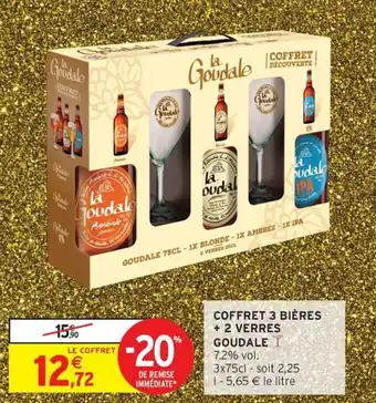 Intermarché Express Coffret 3 bières + 2 verres goudale offre