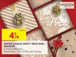 Intermarché Express Papier cadeau kraft déco noel draeger offre