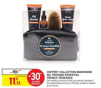 Intermarché Express Coffret collection bonhomme ma trousse essentiel french tendance offre