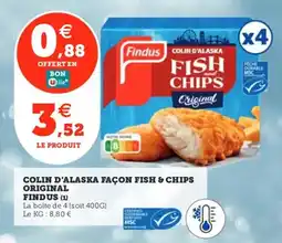 Utile Colin d'alaska façon fish & chips original findus offre