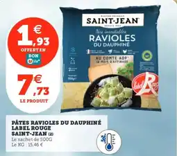 Utile Pâtes ravioles du dauphiné label rouge saint-jean offre