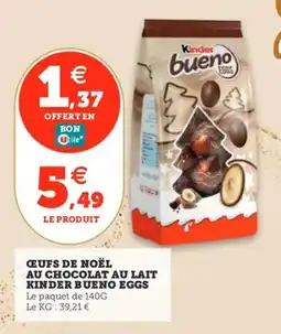 Utile Ceufs de noël au chocolat au lait kinder bueno eggs offre