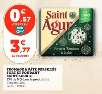 Utile Fromage à pâte persillée fort et fondant saint agur offre