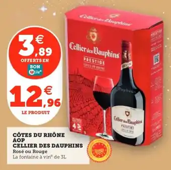 Utile Côtes du rhône aop cellier des dauphins offre