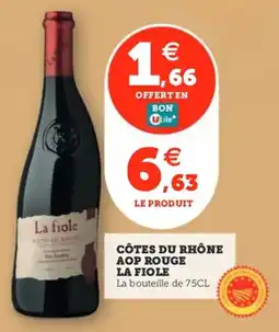 Utile Côtes du rhône aop rouge la fiole offre