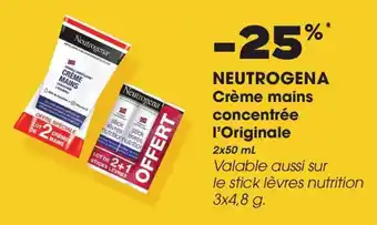 Aprium Pharmacie Neutrogena crème mains concentrée l'originale offre