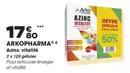 Aprium Pharmacie Arkopharma azinc vitalité offre