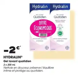 Aprium Pharmacie Hydralin gel lavant quotidien offre
