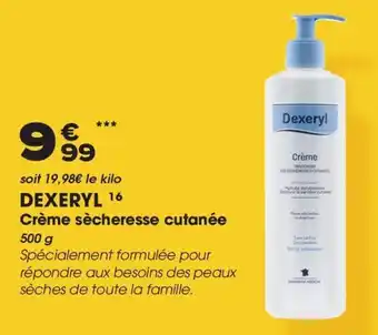 Aprium Pharmacie Dexeryl crème sécheresse cutanée offre