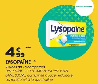 Aprium Pharmacie Lysopaïne 2 tubes de 18 comprimés offre
