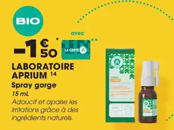 Aprium Pharmacie Laboratoire aprium spray gorge offre