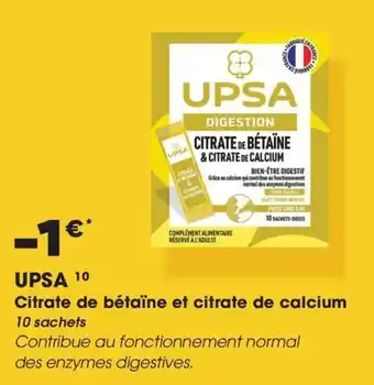 Aprium Pharmacie Upsa citrate de bétaïne et citrate de calcium offre