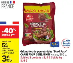 Carrefour Grignottes de poulet rôties maxi pack carrefour sensation offre