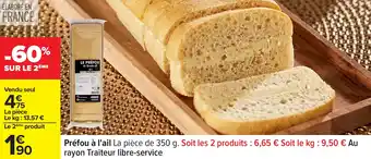 Carrefour Préfou à l'ail offre