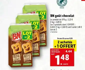Lidl BN Gout Chocolat offre
