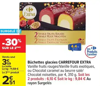 Carrefour Bûchettes glacées carrefour extra offre