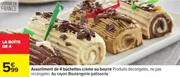 Carrefour Assortiment de 4 bûchettes crème au beurre offre