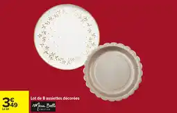 Carrefour Lot de 8 assiettes décorées mesa bella offre