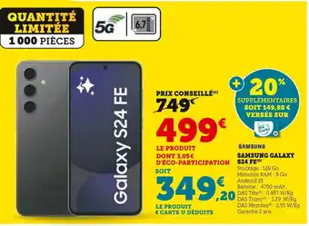 Hyper U Samsung galaxy s24 fe offre