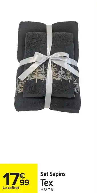 Carrefour Set sapins tex home offre