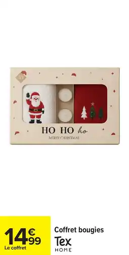 Carrefour Coffret bougies tex home offre