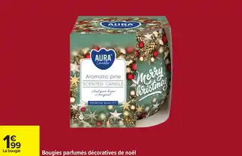 Carrefour Bougies parfumés décoratives de noël offre