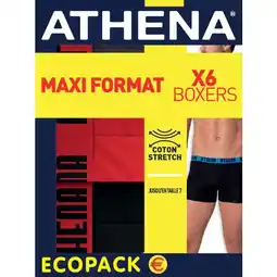 Carrefour Athena boxers homme basic color offre