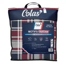 Carrefour Colas normand couette imprimée tartan colas normand offre