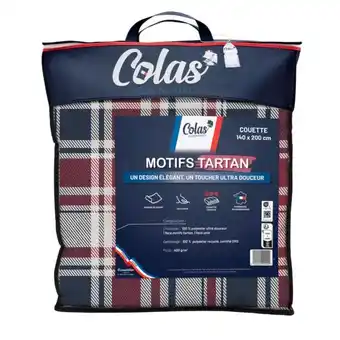 Carrefour Colas normand couette imprimée tartan colas normand offre