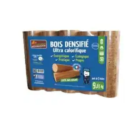Carrefour Woodstock lot de 5 bûches de bois densifié offre