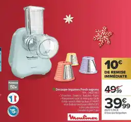 Carrefour Découpe-légumes fresh express moulinex offre