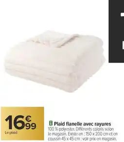 Carrefour Tex home plaid flanelle avec rayures offre