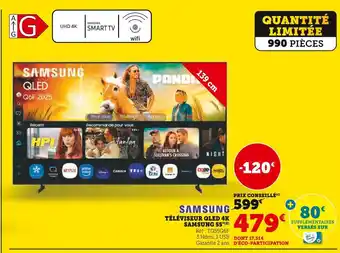 Super U Samsung téléviseur qled 4k 55 offre