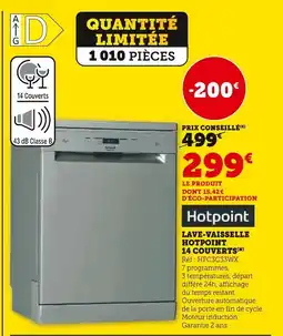 Super U Hotpoint lave-vaisselle 14 couverts offre