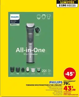 Super U Philips tondeuse multifonction 17 en 1 offre