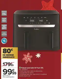 Carrefour Moulinex friteuse sans huile air fryer xxl offre