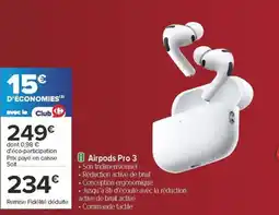Carrefour Airpods pro 3 offre